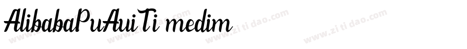 AlibabaPuAuiTi medim字体转换